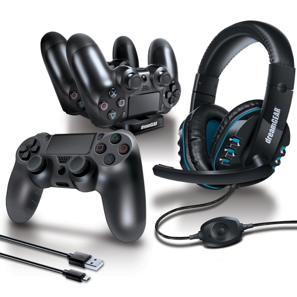 dreamGEAR PlayStation 4 Advanced Gamer's Starter Kit - Headset, Charging… - Picture 3 of 10